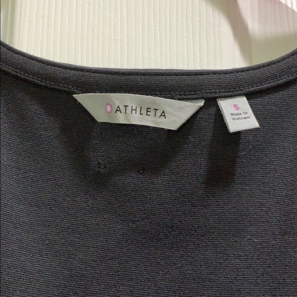 Athleta Black Stretch Ponte Knit Shift Dress S - Picture 2 of 7